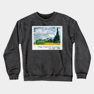 wheat field with cypresses Crewneck Sweatshirt